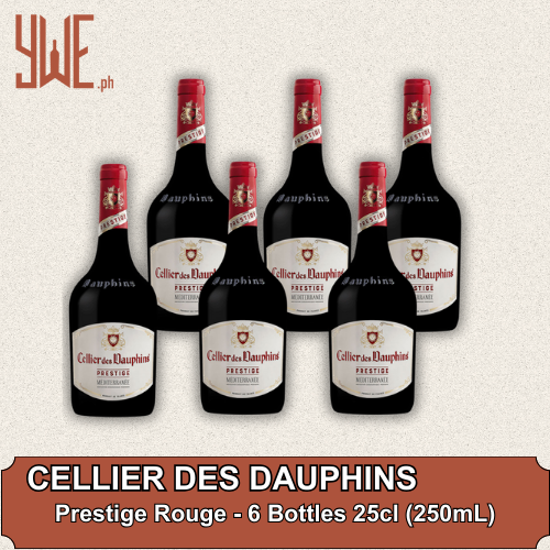 Cellier Des Dauphins Prestige Rouge 25cl (Bundle of 6) Mini Bottles